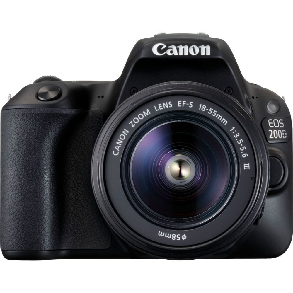 Canon - CANON EOS 200D Black KIT EF-S 18-55mm F3.5-5.6 IS III - Reflex Grand Public