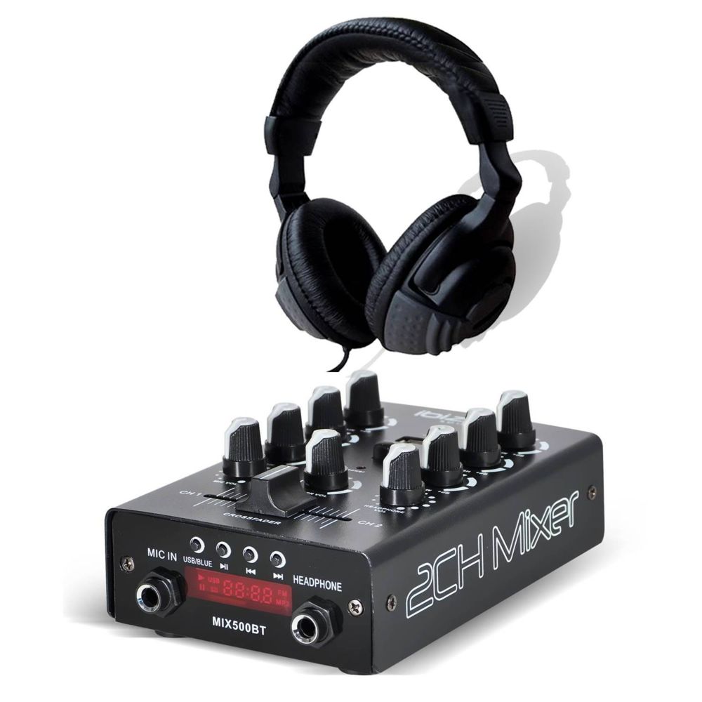 Ibiza Sound - Pack Table de mixage Dj Sono USB Bluetooth IBIZA SOUND MIX500-BT + Casque audio - Tables de mixage