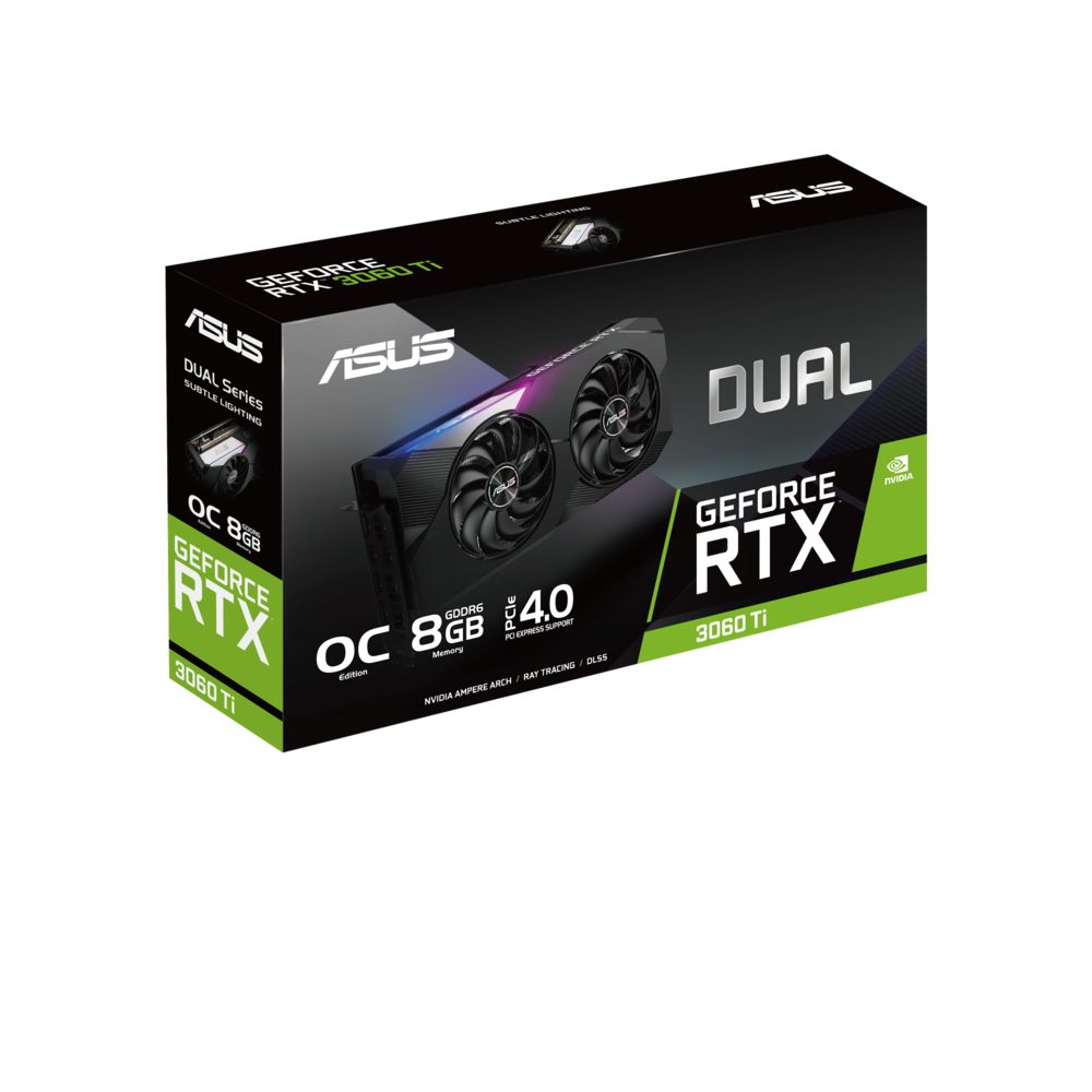 Asus - GeForce RTX 3060 Ti DUAL OC - Dual Fan - 8Go - Carte Graphique NVIDIA