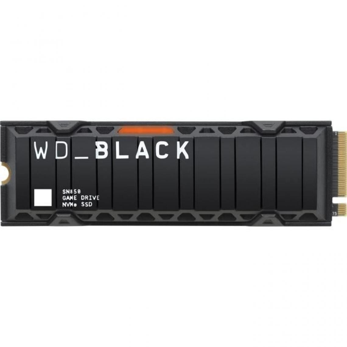 Western Digital - WD Black™- Disque SSD Interne RGB - SN850 - 1To - M.2 NVMe Dissipateur de chaleur (WDS100T1XHE) - Disque Dur interne