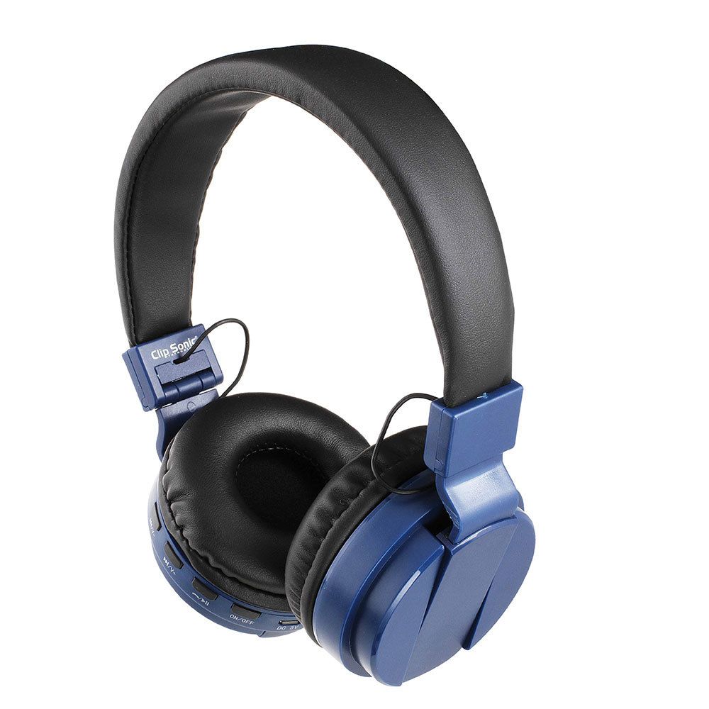 Clip Sonic Technology - Casque compatible Bluetooth bleu TES148B - Casque