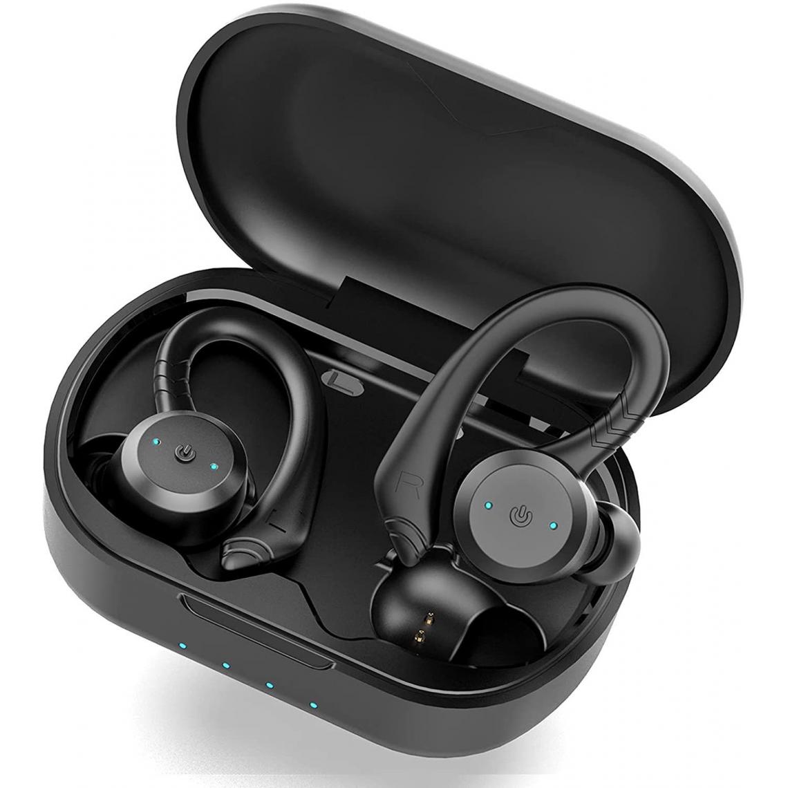 Chrono - Ecouteur sans Fil Sport Oreillette Bluetooth 5.1, Écouteur Bluetooth HD Stéréo Bassesï¼Noirï¼ - Ecouteurs intra-auriculaires