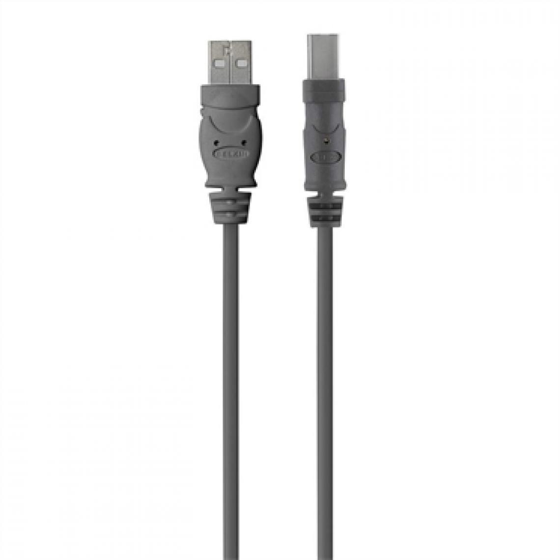 Belkin - Belkin USB 2.0 A - USB 2.0 B, 4.8m câble USB 4,8 m USB A USB B Gris - Hub