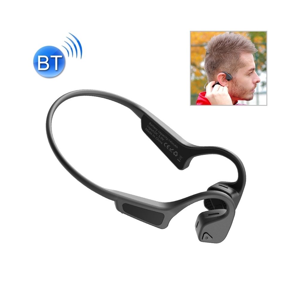 Wewoo - Écouteur Bluetooth Oreillette suspendue à oreille mobile à conduction osseuse G18S Biaural 5.0 gris - Ecouteurs intra-auriculaires
