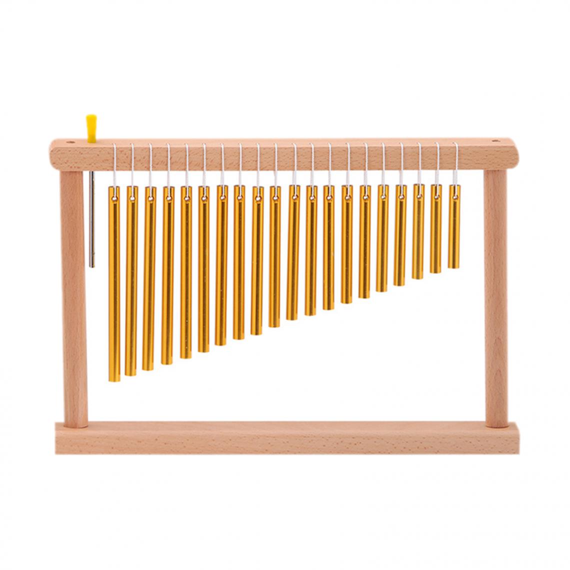 marque generique - Golden Bar Chimes 36 Bars Wind Chime Instrument De Musique Musique De Classe 36 Tons Avec Support - Accessoires percussions
