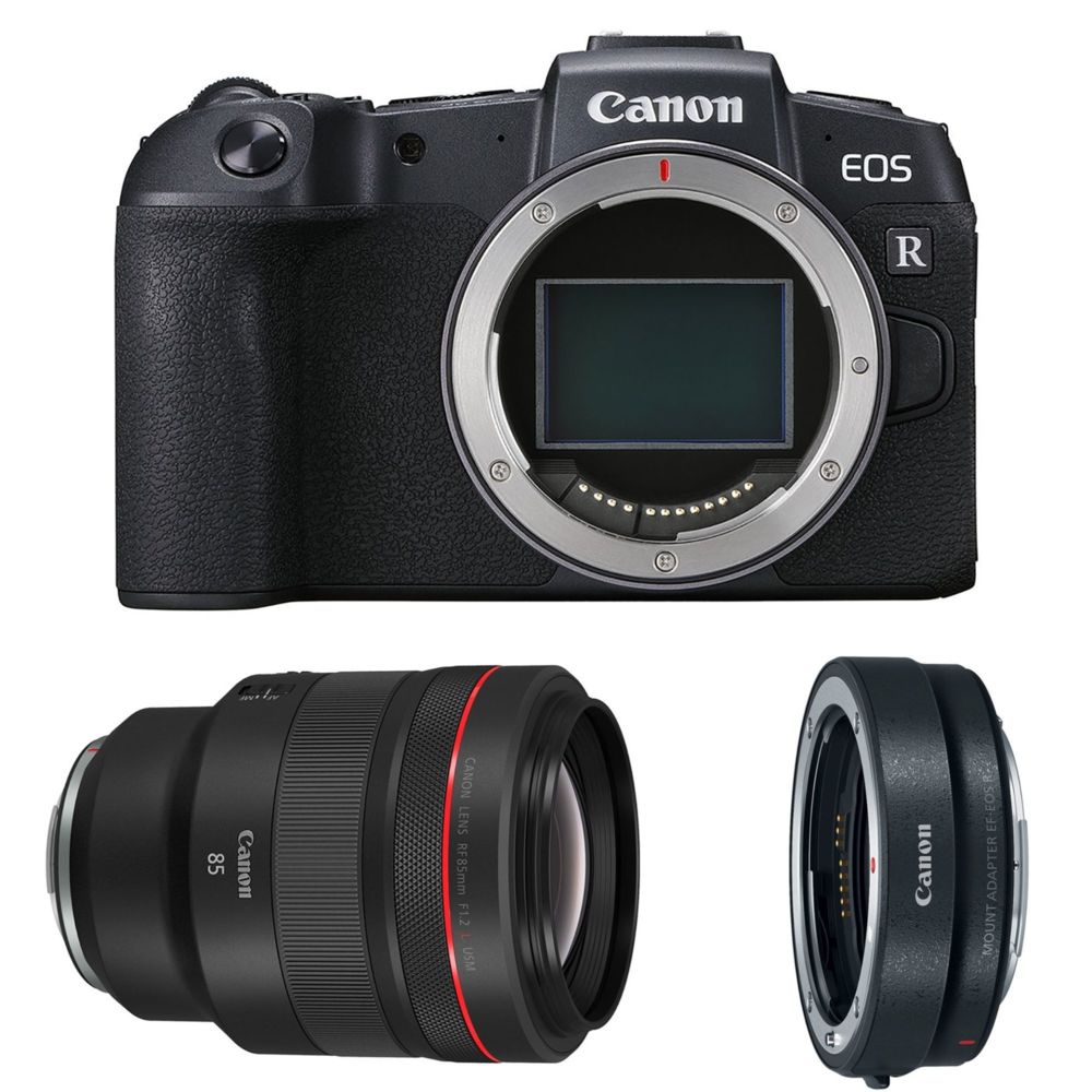 Canon - CANON EOS RP + RF 85mm F1.2 L USM + EF-EOS R Mount Adapter - Reflex Grand Public