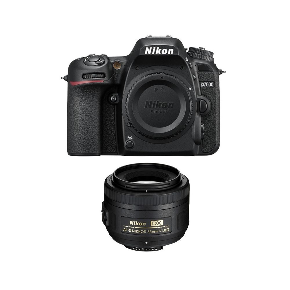 Nikon - PACK NIKON D7500 + 35mm 1.8G - Reflex Grand Public