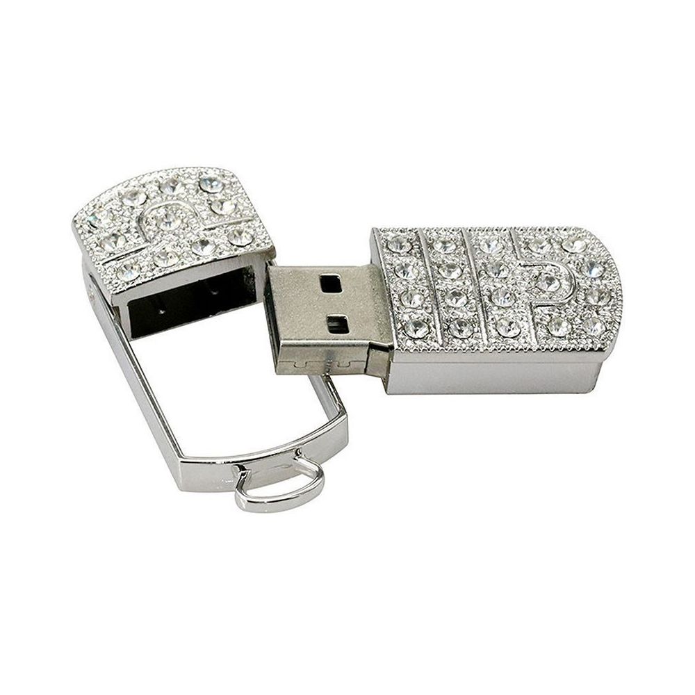 marque generique - 64GO USB 2.0 Clé USB Clef Mémoire Flash Clé USB Bling Silver Pendant - Clés USB
