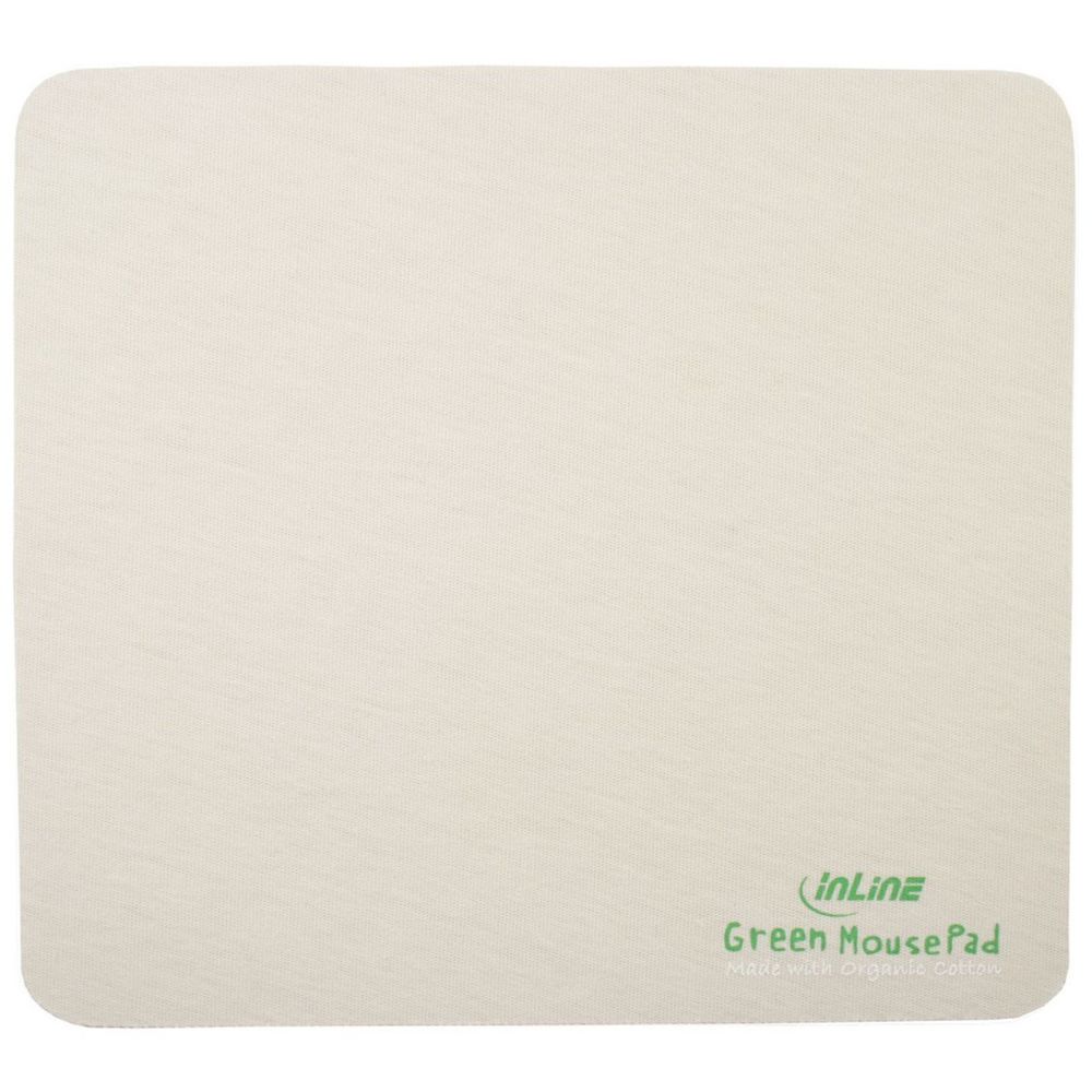 Inline - InLine® Mousepad Eco friendly Cotton 220x200x3mm blanc - Tapis de souris