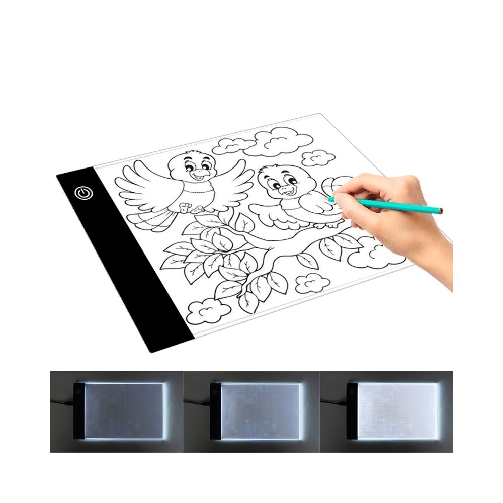 Wewoo - Tablette graphique 2.2W 5V LED Trois niveaux de luminosité Acrylique USB Copie planches Dimmable A5 Anime Sketch Drawing Sketchpad - Tablette Graphique