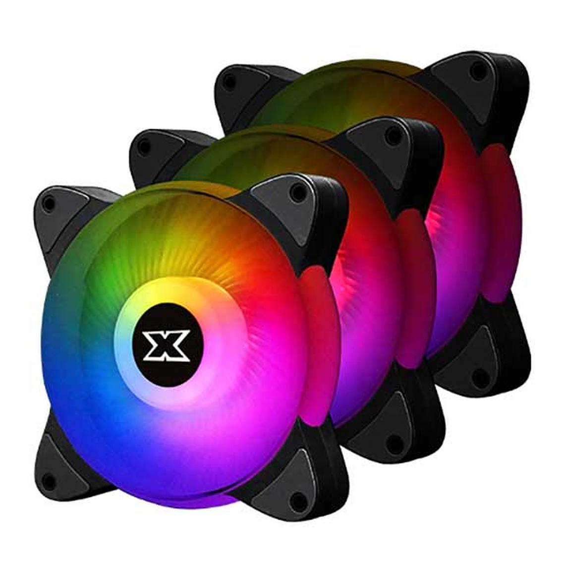 Xigmatek - XIGMATEK Galaxy III Essential BX120 ARGB Noir (Pack 3) - Ventilateur 120mm A-RGB pour boitier PC - Ventilateur Pour Boîtier