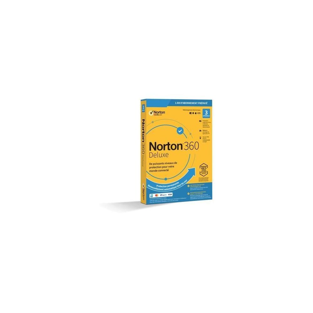 Sans Marque - Logiciel Norton 360 DLX3 3pc 25go stockage en ligne - Suite de Sécurité