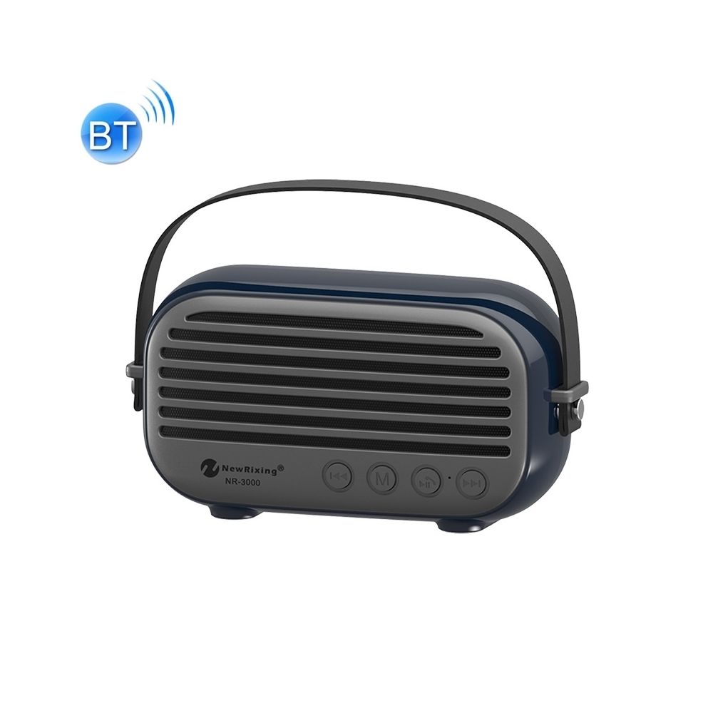 Wewoo - Enceinte Bluetooth Haut-parleur domestique élégant avec fonction d'appel mains libres, support de carte TF, USB, FM et AUX (bleu foncé) - Enceintes Hifi
