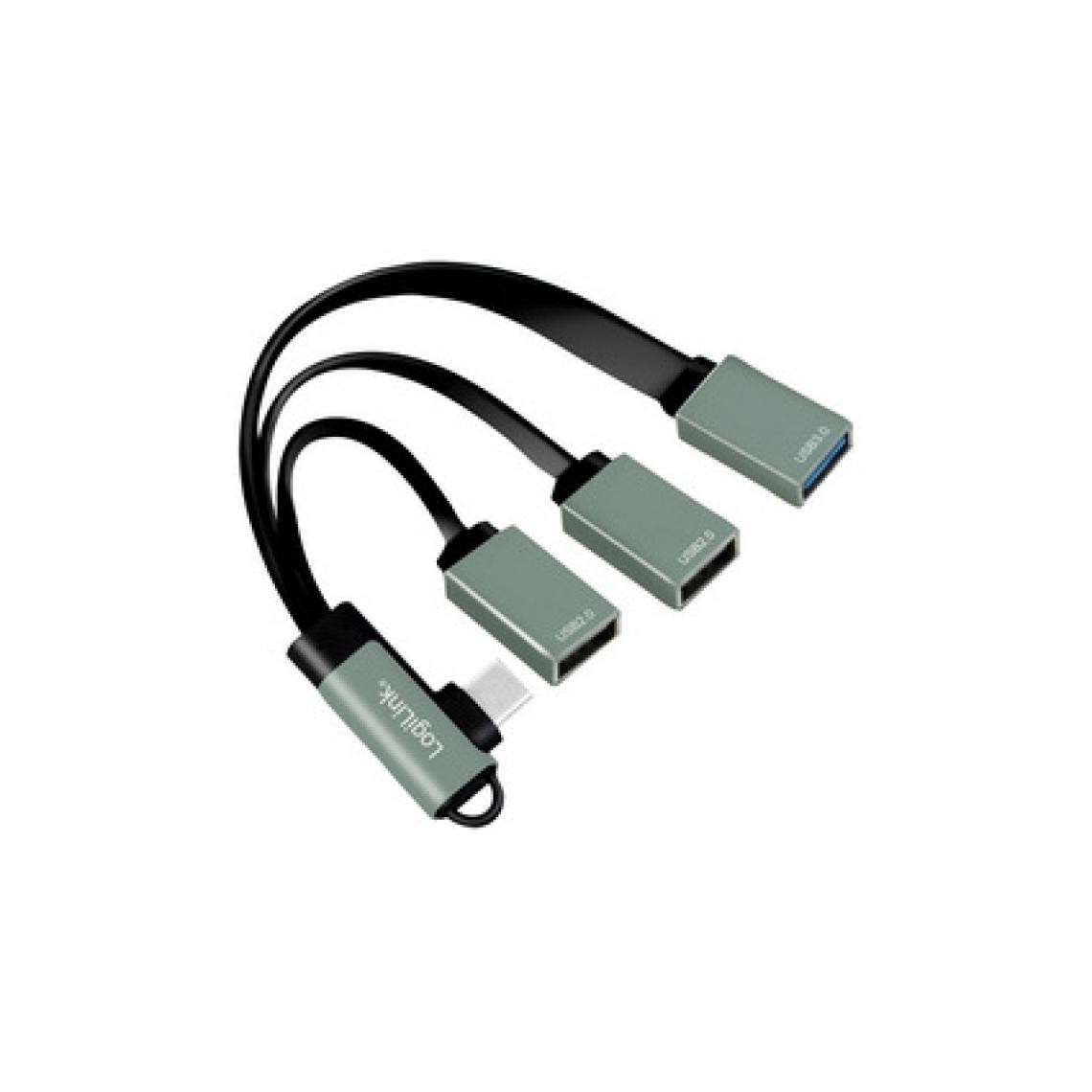 Logilink - LogiLink Hub USB-C avec fiche coudée, 4 ports () - Hub