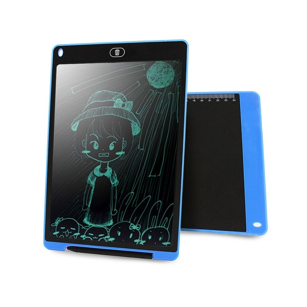 Wewoo - Tablette graphique bleu Portable 12 pouces LCD Écriture Dessin Graffiti Électronique Pad Message Conseil Papier Brouillon avec Stylo, CE / FCC / RoHS Certifié - Tablette Graphique