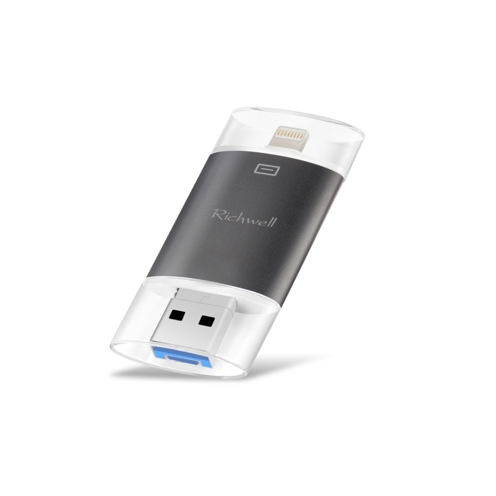 Wewoo - Clé USB iPhone iDisk 3 en 1 128G Type-C + Lightning 8 broches + USB 3.0 double cache métal disque flash avec fonction OTG (noir) - Clavier