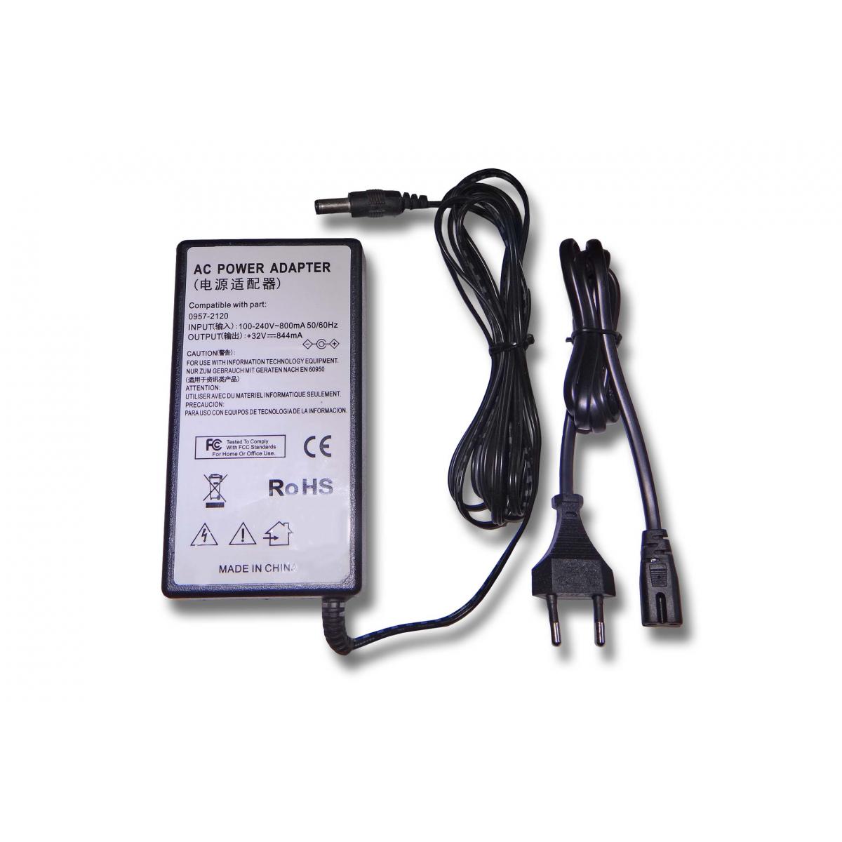 Vhbw - vhbw Imprimante Adaptateur bloc d'alimentation Câble d'alimentation Chargeur compatible avec HP Photosmart A710, A716, A717, A826 imprimante - 0.844A - Accessoires alimentation