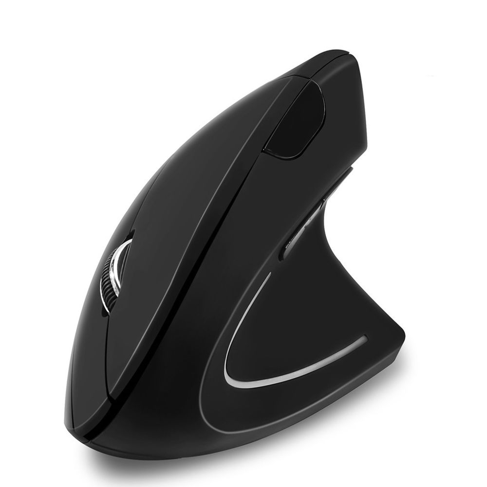Generic - Souris optique 2400DPI de conception ergonomique de souris verticale sans fil de 2.4G USB 6 touches - Noir - Souris