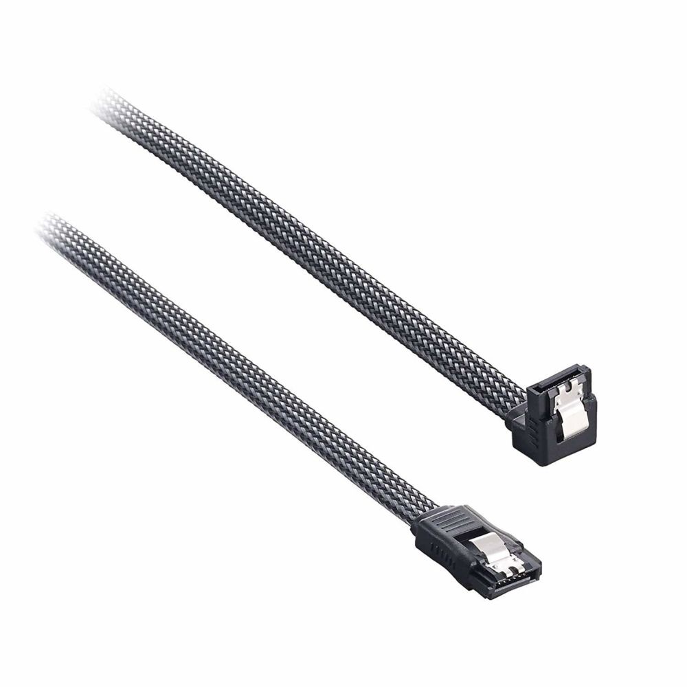 Cablemod - ModMesh Right Angle SATA 3 Cable 30cm - Carbone - Câble tuning PC