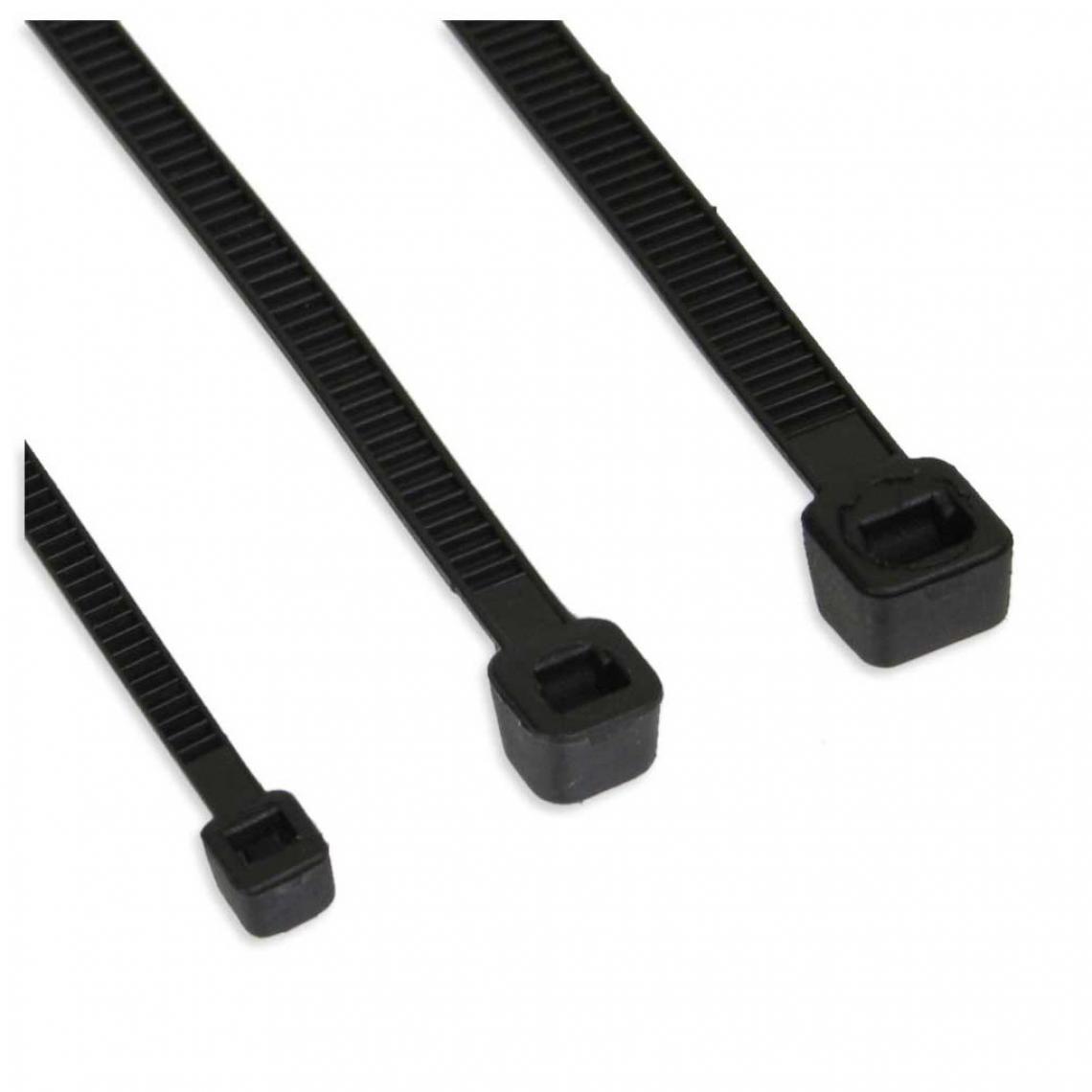 Inline - Attaches de câble InLine® longueur 450 mm largeur 7,2 mm noir 100 pcs. - Visserie PC