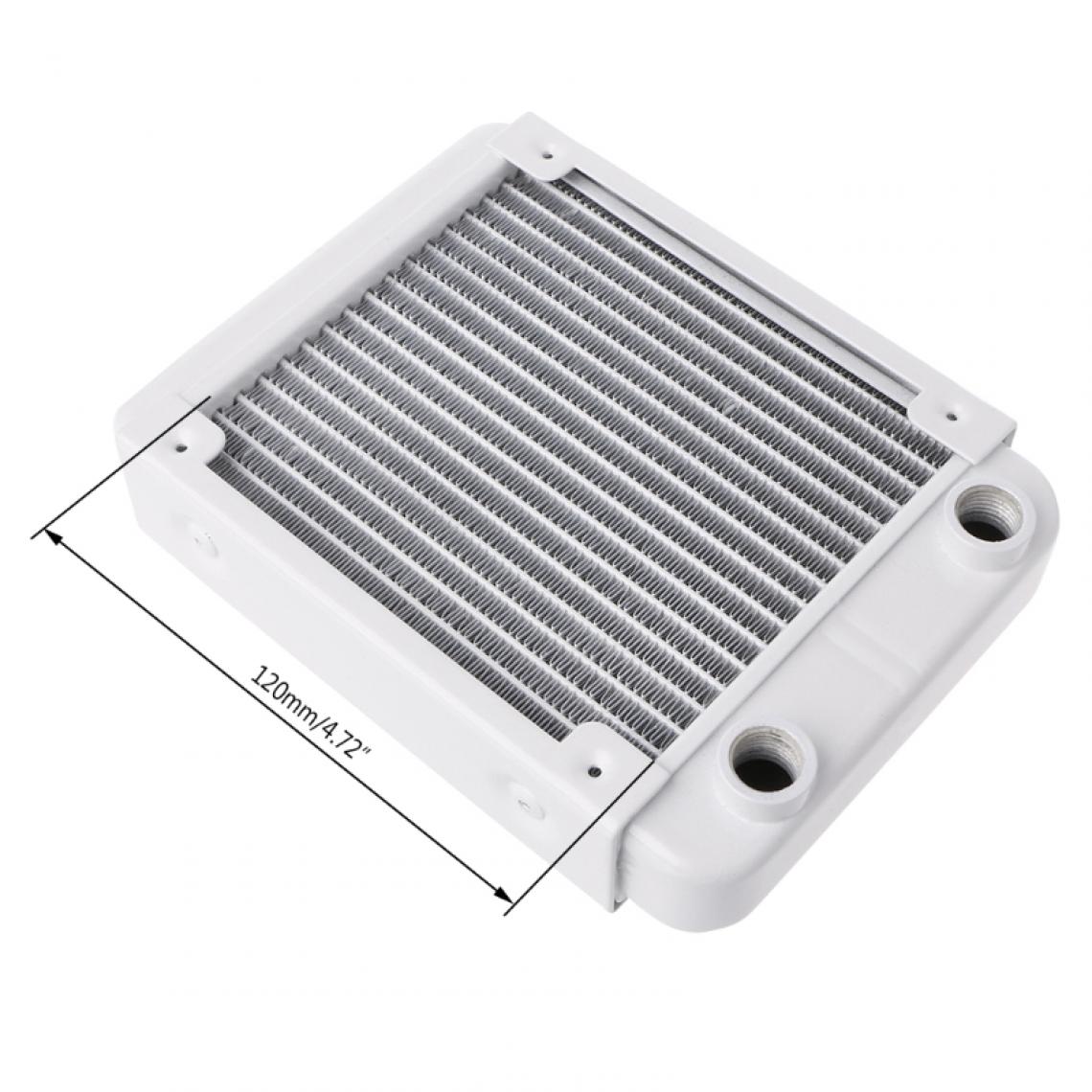 Universal - Refroidissement à l'eau du radiateur de l'ordinateur en aluminium 1PC Refroidissement à l'eau du radiateur du processeur(blanche) - Ventilateur Pour Boîtier