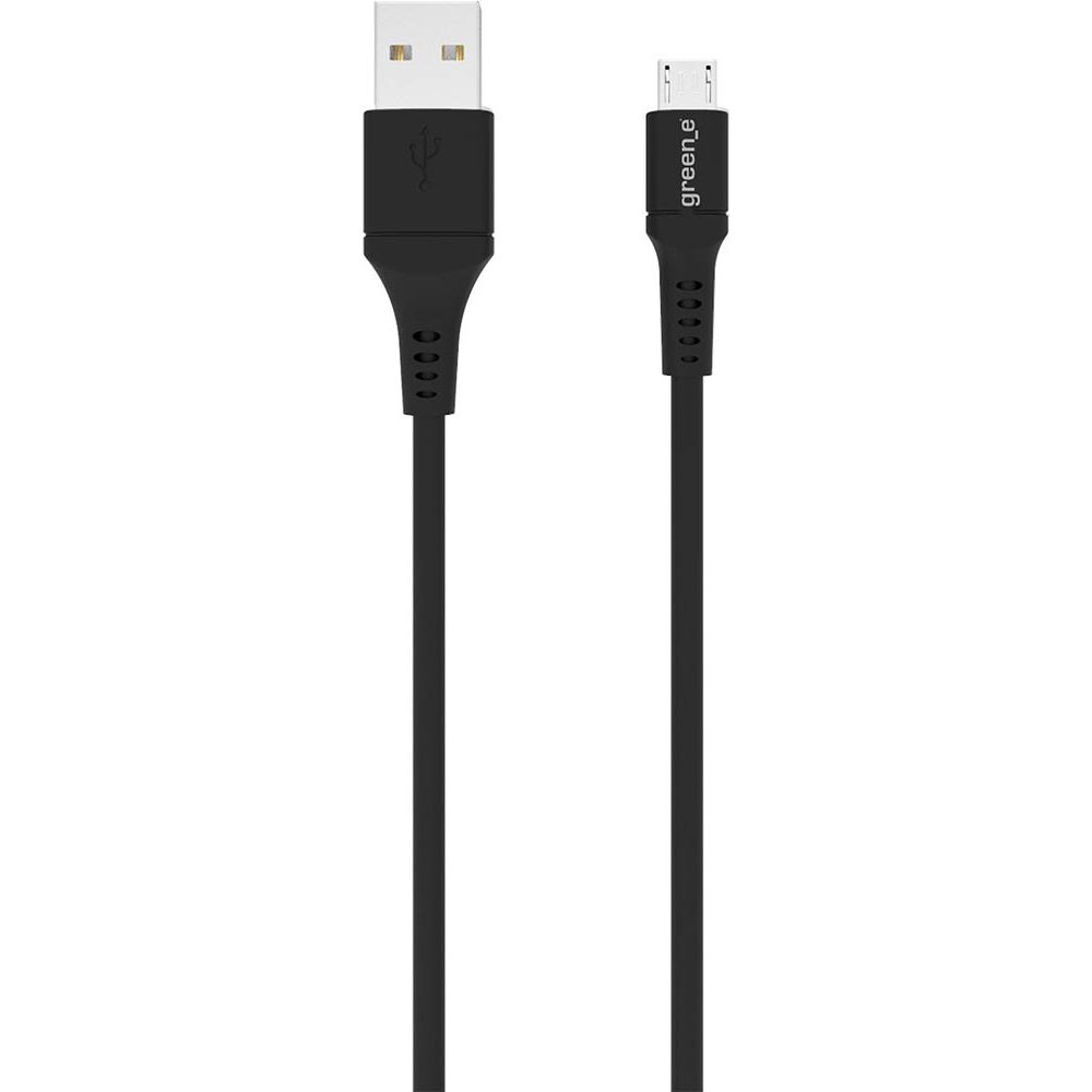 Green E - GREEN_E GR1033 - Câble MicUSB vers USB-A reverse+attache 1,2m Noir - Câble USB