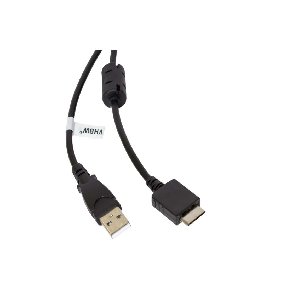 Vhbw - vhbw câble de données USB (type A sur lecteur MP3) câble de chargement compatible avec Sony Walkman NWZ-S718FBNC, NWZ-S736F lecteur MP3 - noir, 150cm - Alimentation modulaire