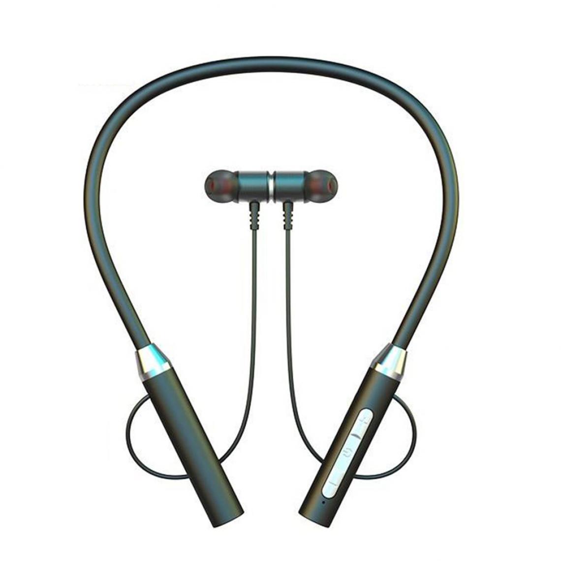 Generic - Casque Bluetooth 5.0 Sans Fil de Sport Stéréo Écouteurs Mains Libres avec Micro Pour Tous les Téléphones-Noir - Casque