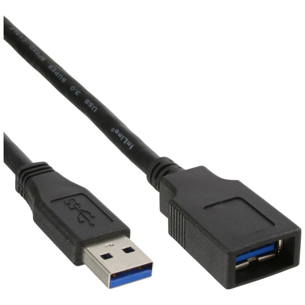 Inline - Câble InLine® USB 3.0 de type A mâle à type B femelle noir 2,5 m - Câble USB