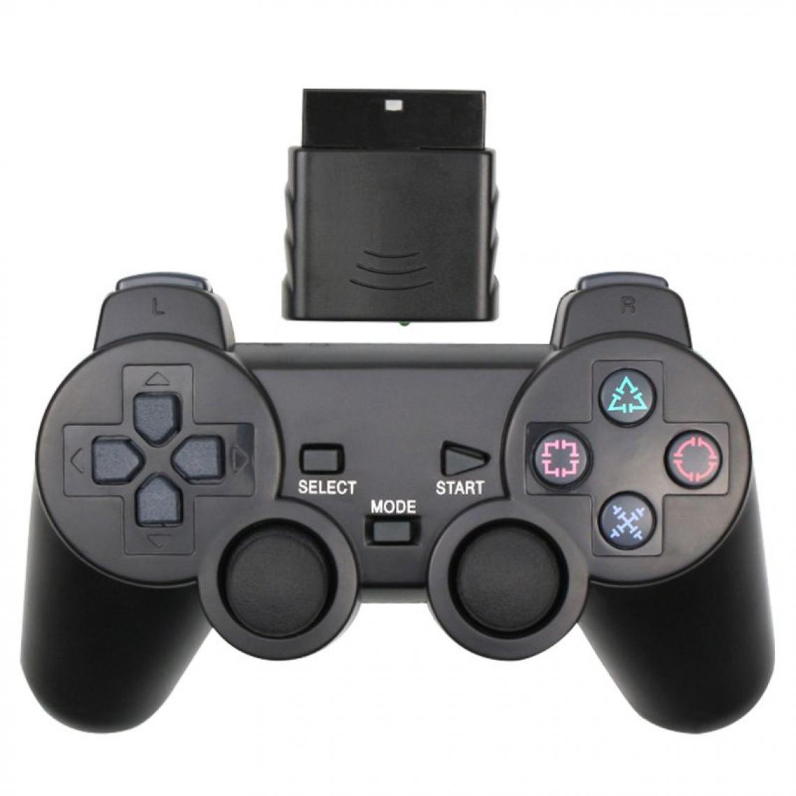 Generic - Manette de jeu sans fil , Joystick, Double Vibration, antichoc  et contrôleur USB pour Console Playstation 2 16 * 9.5 cm - Noir  - Joystick