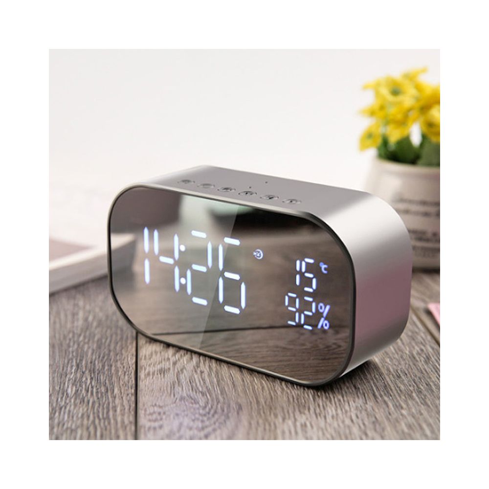 marque generique - Réveil Alarme Horloge Led Avec Radio Haut-Parleur Bluetooth Lecteur Carte Usb - Radio