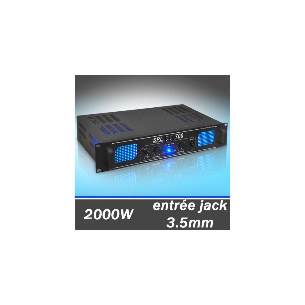 Skytec - Skytec SPL700 Ampli DJ PA Audio LED 2000W EQ Rack 48cm 2U Skytec - Ampli