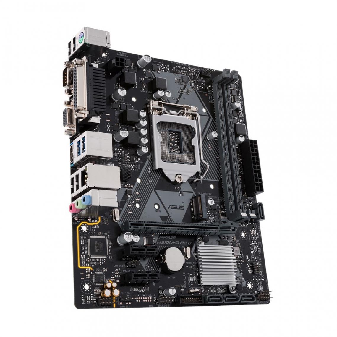 Asus - ASUS PRIME H310M-D R2.0 Intel® H310 LGA 1151 (Emplacement H4) micro ATX - Carte mère Intel