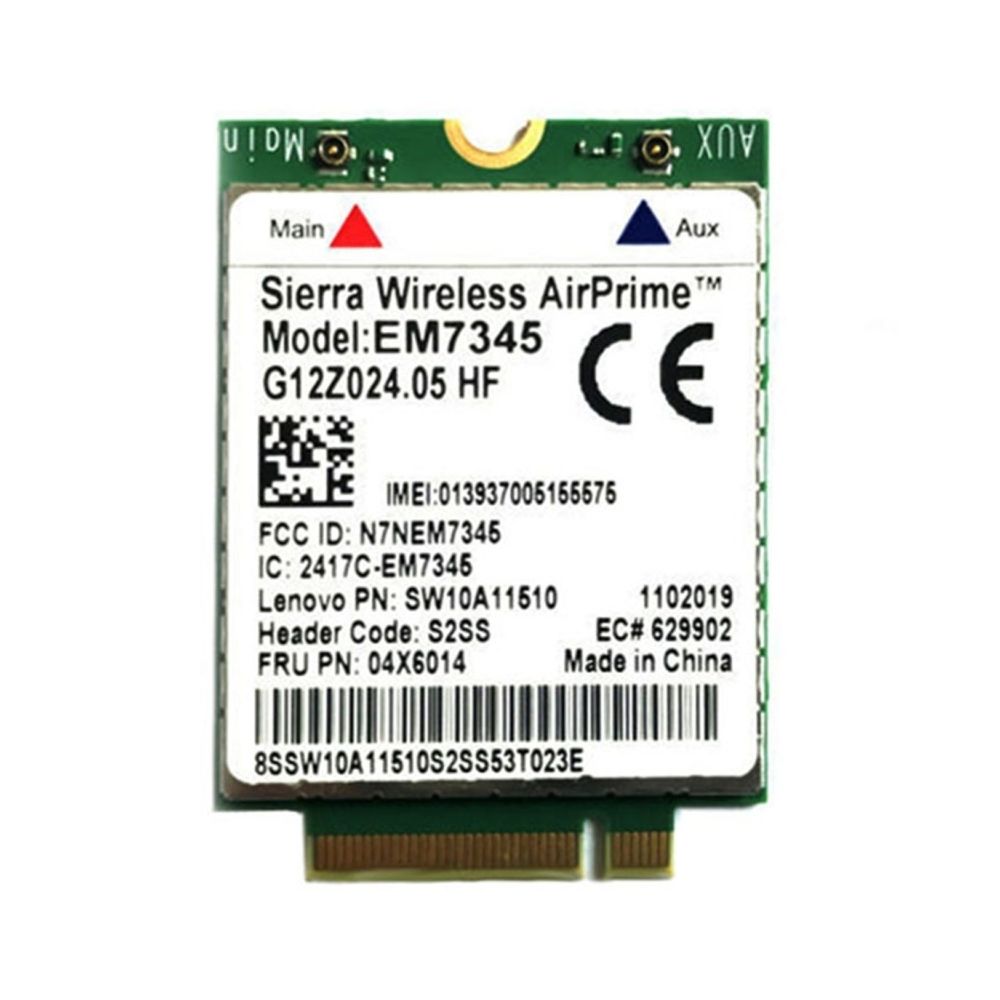 Wewoo - Module EM7345 4G NGFF M.2 Carte WWAN 04 x 6014 4G LTE / HSPA + 42 Mbps pour Lenovo IBM / ThinkPad T450 / X240 - Accessoires Carte Graphique