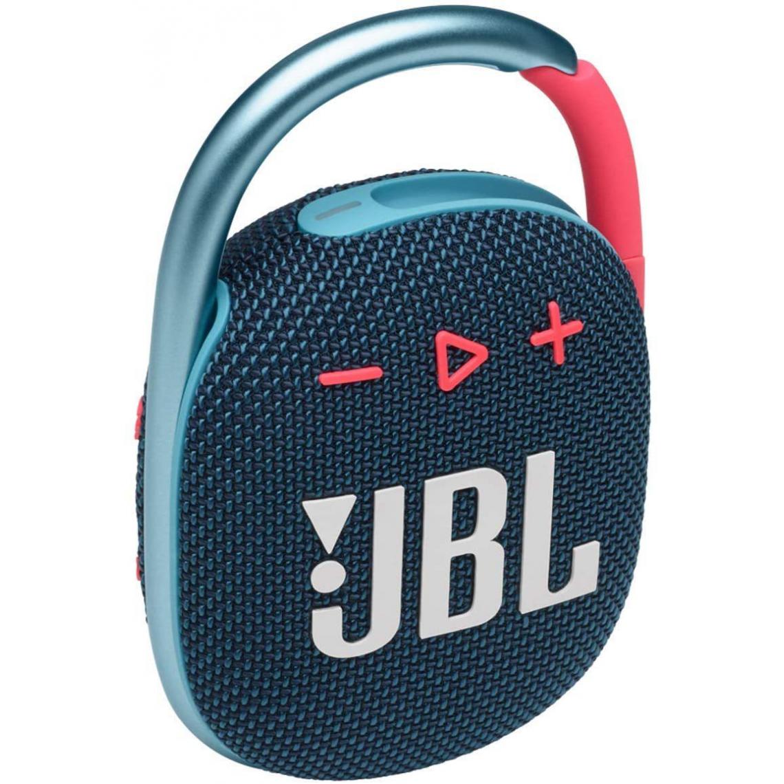 Chrono - JBL CLIP 4 – Enceinte Bluetooth portable et légère avec mousqueton intégré – Étanche à l’eau et à la poussière – Autonomie 12 hrs ,Bleu-Rose - Enceintes Hifi