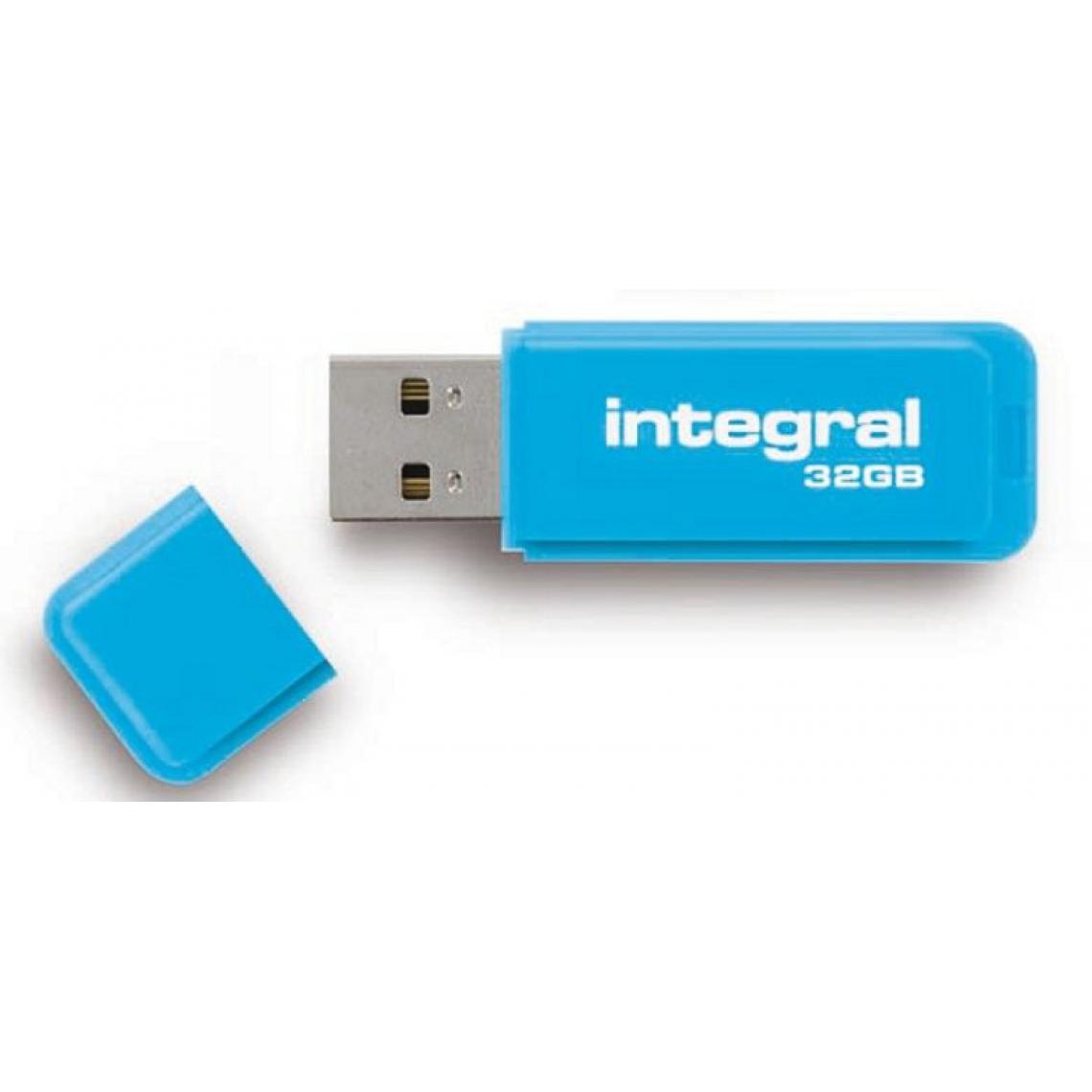 Integral - Clé USB INTEGRAL NEON BLEU 32 GB - Clés USB