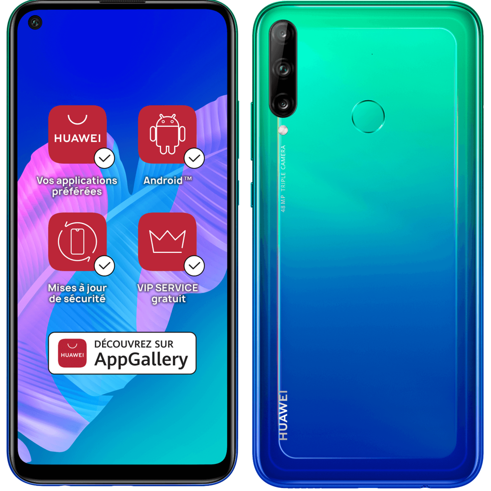 Huawei - P40 Lite E - 64 Go - Bleu - Smartphone Android