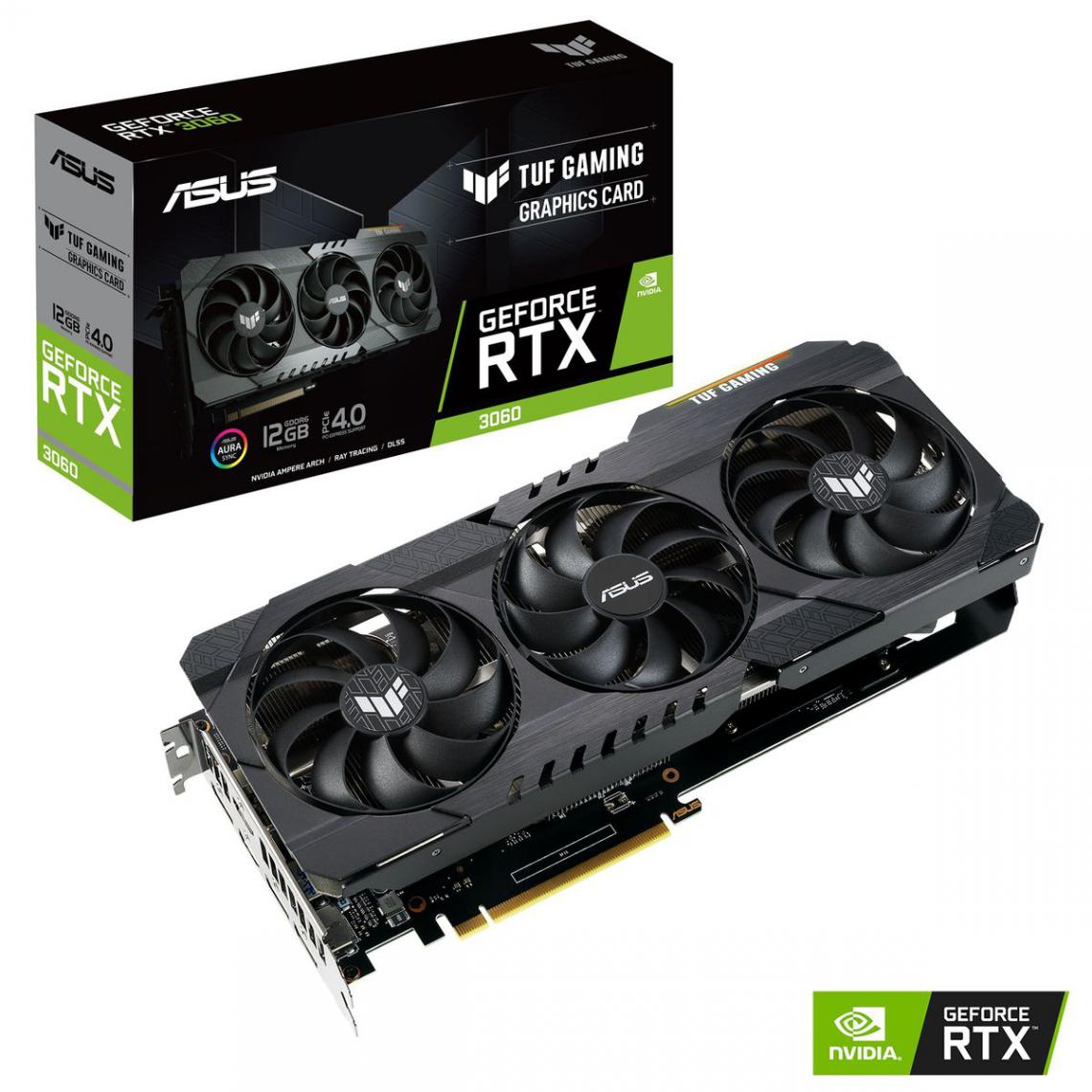Asus - GeForce RTX 3060 V2 - TUF GAMING - 12 Go - Carte Graphique NVIDIA