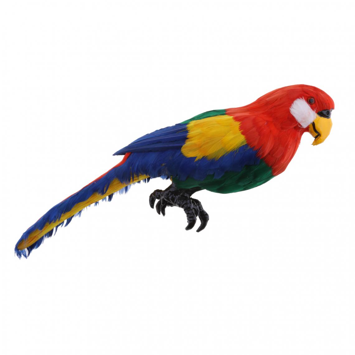 marque generique - perroquet réaliste plume artificielle oiseau animal ornement jardin décor rouge b - Petite déco d'exterieur
