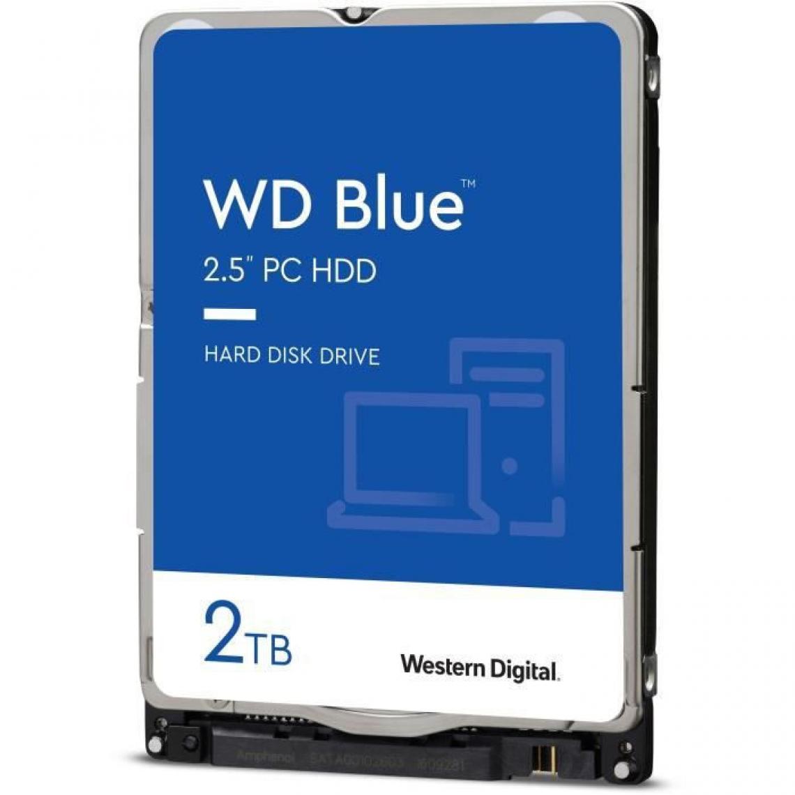 Western Digital - WD Blue™ - Disque dur Interne - 2To - 5400 tr/min - 2.5 (WD20SPZX) - Disque Dur interne