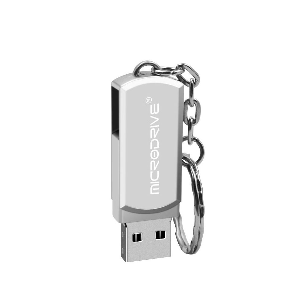Wewoo - Clé USB MicroDrive 32 Go USB 2.0 Personnalité créative Metal U Disk avec porte-clés Argent - Clés USB