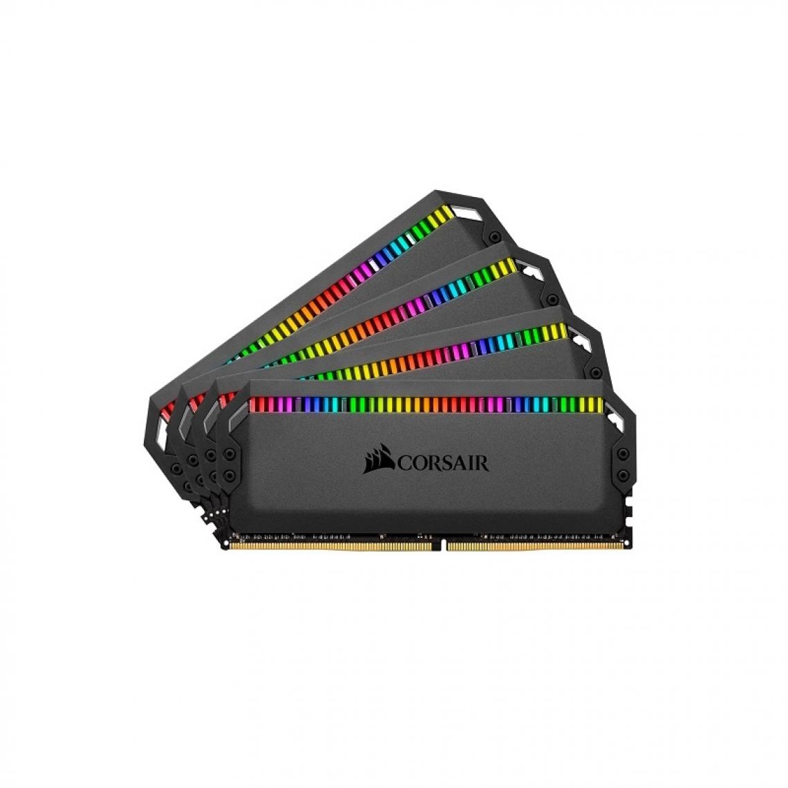 Corsair - Dominator Platinum RGB 64 Go (4x 16 Go) DDR4 3466 MHz CL16 - RAM PC Fixe