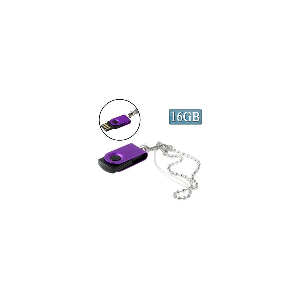Wewoo - Clé USB Violet Mini disque flash USB rotatif 16 Go, - Clés USB