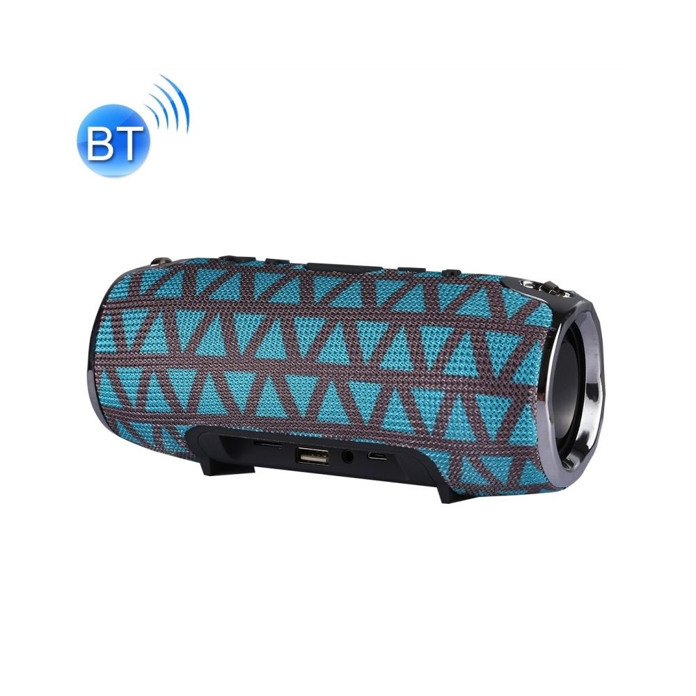 Wewoo - Enceinte Bluetooth bleu et gris Haut-parleur stéréo portable V4.1 avec sangle, microphone intégré, carte TF de soutien AUX IN, distance Bluetooth: 10m + - Enceinte PC