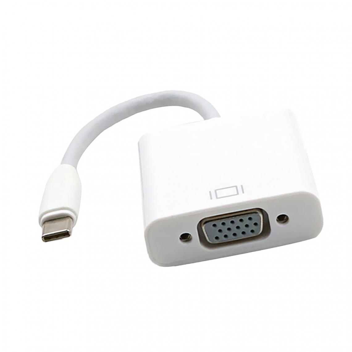 marque generique - Type C (Mâle) À VGA (Femêlle) Convertisseur USB Adaptateur Pour Macbook Chromebook Pixel - Hub