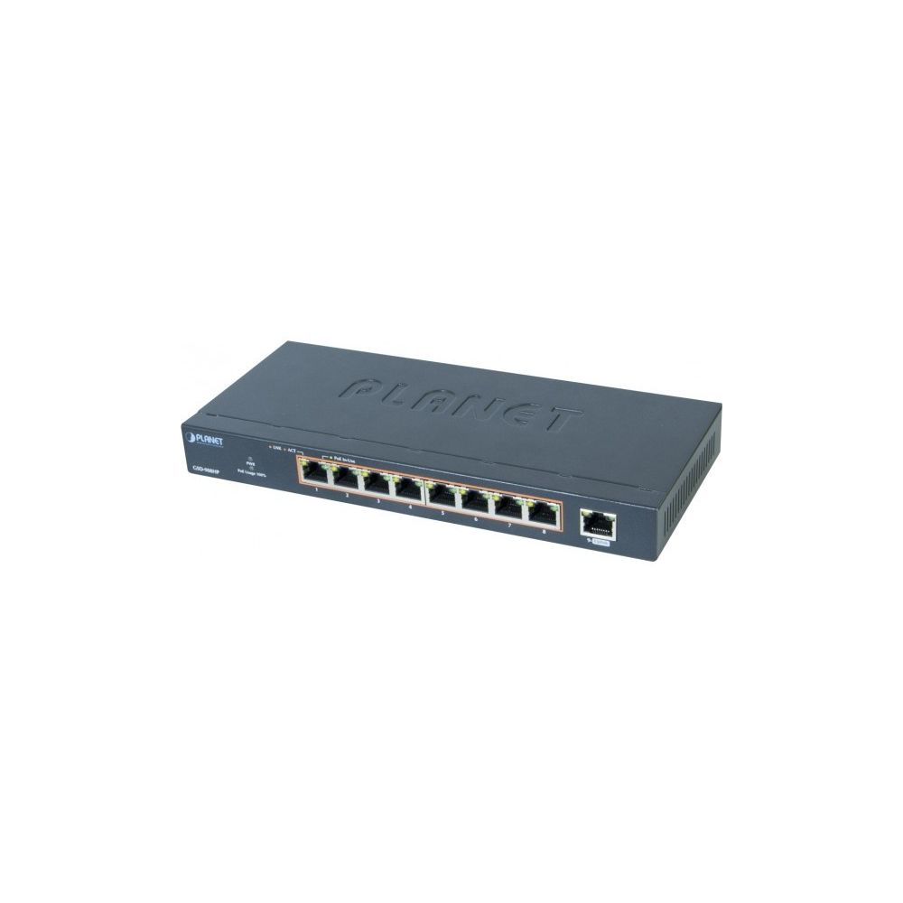 Planet Technology Corp - Planet GSD-908HP switch 8p Gigabit PoE+ 120W + port NVR - Switch