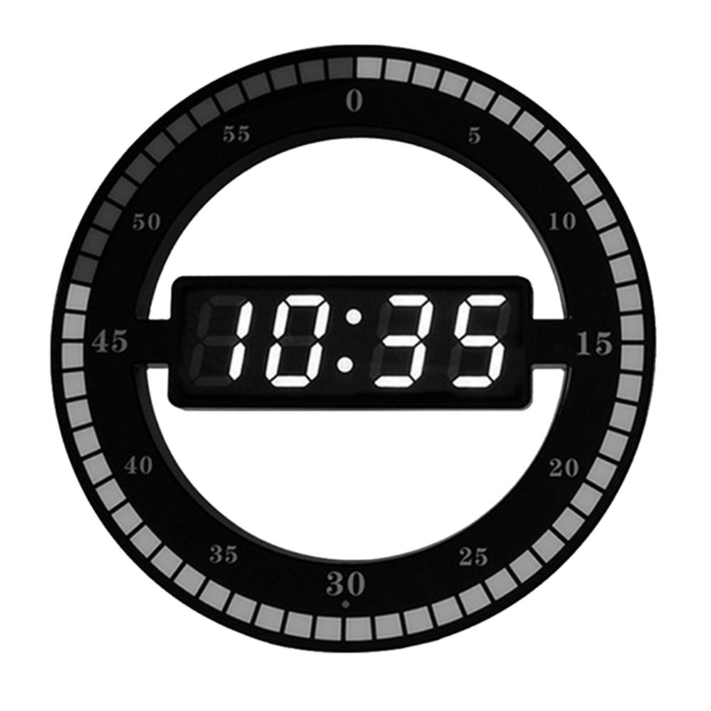 marque generique - Horloge murale suspendue muette Horloge numérique à LED Régler la luminosité Horloge de table de bureau - Horloges, pendules