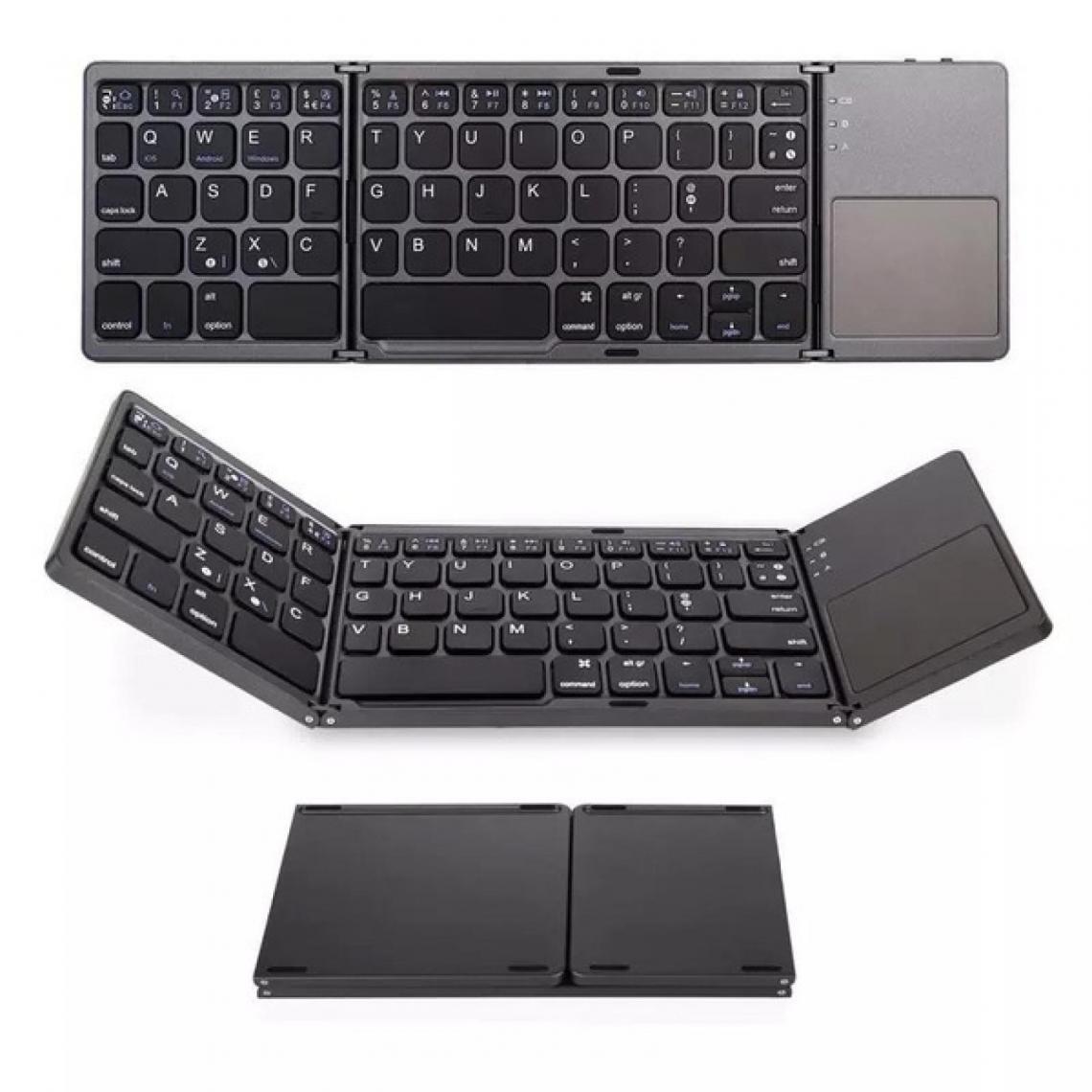 Gengyouyuan - Le clavier sans fil Bluetooth Mini Office Triple Folding Keyboard prend en charge trois systèmes - Clavier