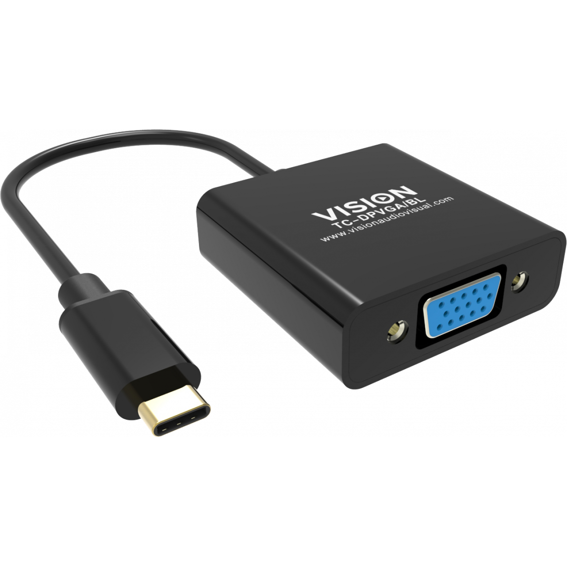Vision - Vision TC-USBCVGA/BL câble vidéo et adaptateur USB Type-C VGA (D-Sub) Noir - Hub
