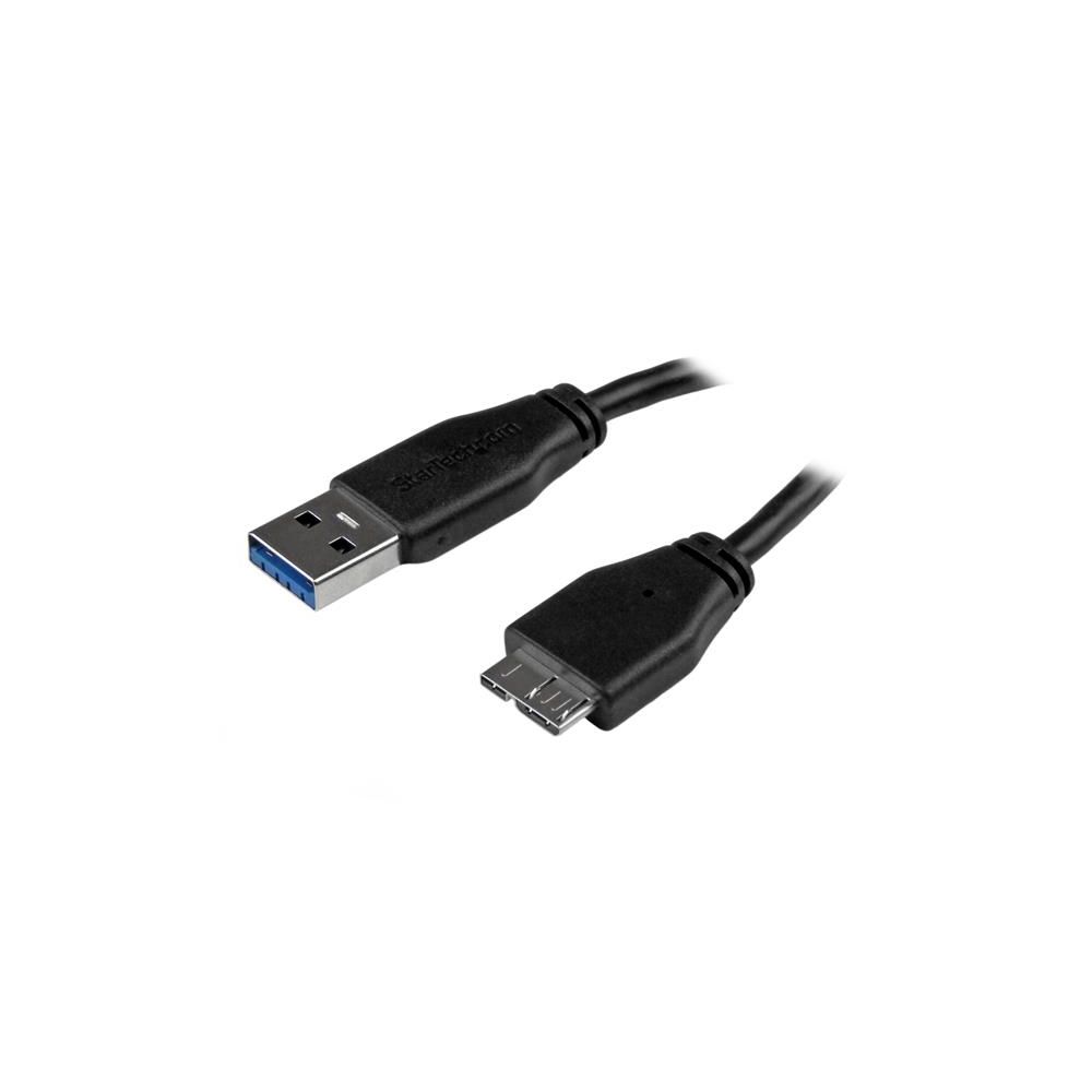 Startech - StarTech.com Câble SuperSpeed USB 3.0 slim A vers Micro B de 1 m - Mâle / Mâle - Noir - Câble antenne
